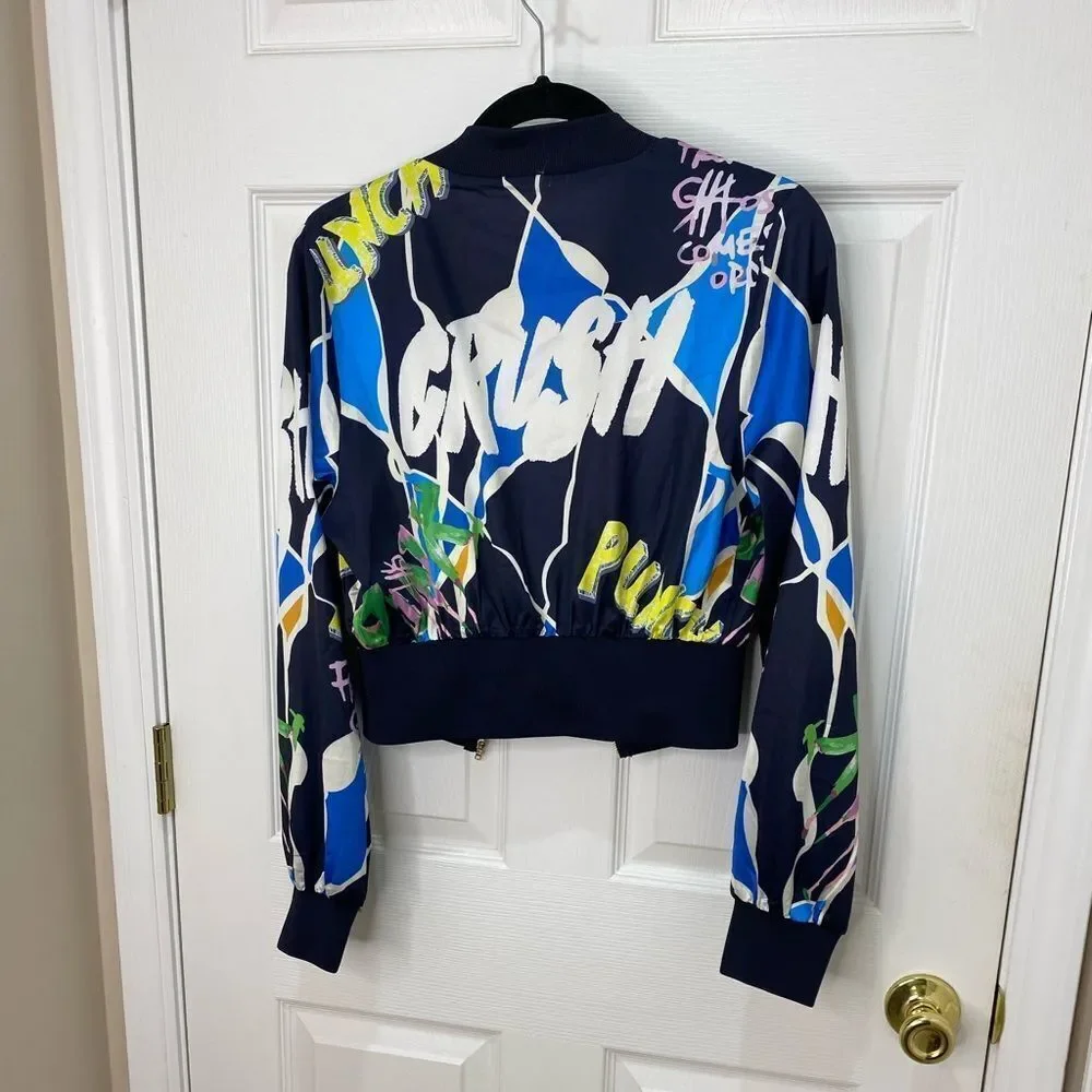 Her.. Bottari zip front long sleeve crop jacket, size small - Picture 12 of 13